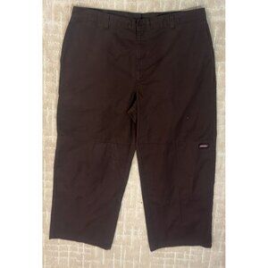 Dickies Loose Fit Double Knee Work Pants Mens 38x30 Dark Brown Chocolate Utility